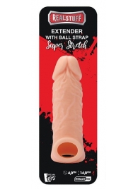 Телесная насадка EXTENDER WITH BALL STRAP 5.5 - 14 см. - Dream Toys - в Салавате купить с доставкой