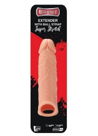 Телесная насадка EXTENDER WITH BALL STRAP 6.5 - 17 см. - Dream Toys - в Салавате купить с доставкой