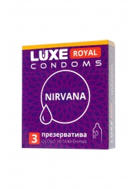 Презервативы с увеличенным количеством смазки LUXE Royal Nirvana - 3 шт. - Luxe - купить с доставкой в Салавате