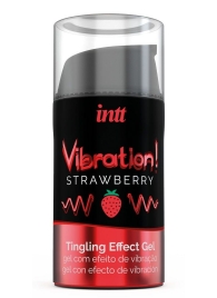 Жидкий интимный гель с эффектом вибрации Vibration! Strawberry - 15 мл. - INTT - купить с доставкой в Салавате