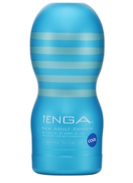 Мастурбатор с охлаждающей смазкой TENGA Original Vacuum Cup Cool - Tenga - в Салавате купить с доставкой
