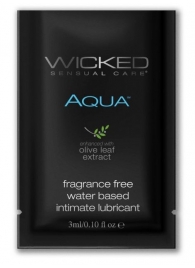 Легкий лубрикант на водной основе с алое Wicked Aqua - 3 мл. - Wicked - купить с доставкой в Салавате