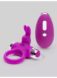 Лиловое виброкольцо с пультом ДУ Remote Control Cock Ring - Happy Rabbit - в Салавате купить с доставкой