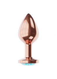 Пробка цвета розового золота с малиновым кристаллом Diamond Topaz Shine L - 8,3 см. - Lola Games - купить с доставкой в Салавате