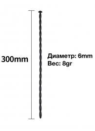 Черный уретральный расширитель - 30 см. - Rubber Tech Ltd - купить с доставкой в Салавате