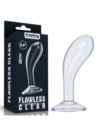 Прозрачный стимулятор простаты Flawless Clear Prostate Plug - 15 см. - Lovetoy - в Салавате купить с доставкой