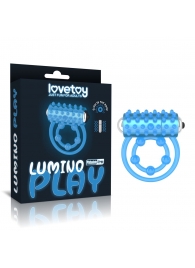 Голубое, светящееся в темноте виброкольцо Lumino Play Vibrating Penis Ring - Lovetoy - в Салавате купить с доставкой