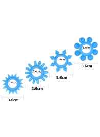 Набор из 4 голубых, светящихся в темноте эрекционных колец Lumino Play - Lovetoy - в Салавате купить с доставкой