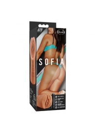 Мастурбатор-вагина цвета карамели Sofia с вибрацией - Blush Novelties - в Салавате купить с доставкой