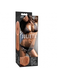 Мастурбатор-вагина цвета карамели Julieta с вибрацией - Blush Novelties - в Салавате купить с доставкой
