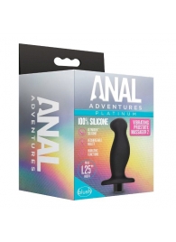 Черный анальный вибромассажёр Silicone Vibrating Prostate Massager 02 - 10,8 см. - Blush Novelties - в Салавате купить с доставкой