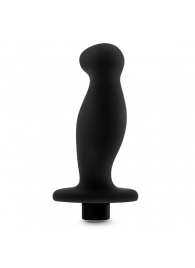 Черный анальный вибромассажёр Silicone Vibrating Prostate Massager 02 - 10,8 см. - Blush Novelties - в Салавате купить с доставкой