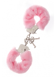 Металлические наручники с розовой меховой опушкой METAL HANDCUFF WITH PLUSH PINK - Dream Toys - купить с доставкой в Салавате