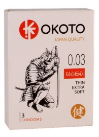 Тонкие презервативы OKOTO Thin Extra Soft - 3 шт. - Sitabella - купить с доставкой в Салавате