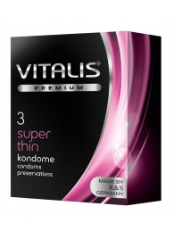 Ультратонкие презервативы VITALIS PREMIUM super thin - 3 шт. - Vitalis - купить с доставкой в Салавате