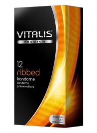 Ребристые презервативы VITALIS PREMIUM ribbed - 12 шт. - Vitalis - купить с доставкой в Салавате