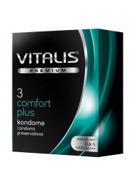 Контурные презервативы VITALIS PREMIUM comfort plus - 3 шт. - Vitalis - купить с доставкой в Салавате