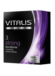 Презервативы с утолщенной стенкой VITALIS PREMIUM strong - 3 шт. - Vitalis - купить с доставкой в Салавате