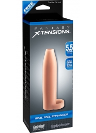 Насадка-расширитель с кольцом для подхвата мошонки Real Feel Enhancer - 14 см. - Pipedream - в Салавате купить с доставкой