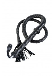 Длинный кожаный кнут с хлопушками на конце - ToyFa - купить с доставкой в Салавате