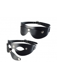 Черная кожаная маска  Новичок - Sitabella - купить с доставкой в Салавате