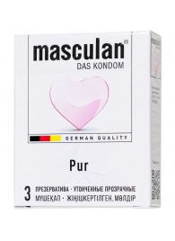 Супертонкие презервативы Masculan Pur - 3 шт. - Masculan - купить с доставкой в Салавате