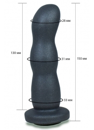 Черная анальная рельефная насадка-фаллоимитатор - 15 см. - LOVETOY (А-Полимер) - купить с доставкой в Салавате