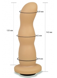 Телесная рельефная насадка Harness - 14,2 см. - LOVETOY (А-Полимер) - купить с доставкой в Салавате