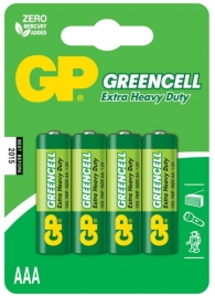 Батарейки солевые GP GreenCell AAA/R03G - 4 шт. - Элементы питания - купить с доставкой в Салавате