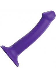 Фиолетовый фаллоимитатор-насадка Strap-On-Me Dildo Dual Density size M - 18 см. - Strap-on-me - купить с доставкой в Салавате