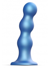 Голубая насадка Strap-On-Me Dildo Plug Balls size S - Strap-on-me - купить с доставкой в Салавате
