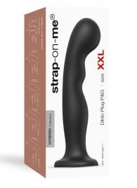 Черная насадка Strap-On-Me Dildo Plug P G size XXL - Strap-on-me - купить с доставкой в Салавате