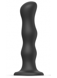 Черная насадка Strap-On-Me Dildo Geisha Balls size M - Strap-on-me - купить с доставкой в Салавате