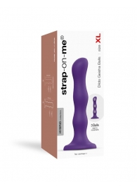 Фиолетовая насадка Strap-On-Me Dildo Geisha Balls size XL - Strap-on-me - купить с доставкой в Салавате