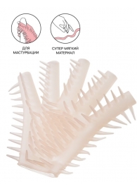 Телесная перчатка-мастубратор для чувственного массажа - Штучки-дрючки - в Салавате купить с доставкой