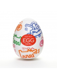 Мастурбатор-яйцо Keith Haring EGG STREET - Tenga - в Салавате купить с доставкой