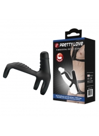 Черная вибронасадка на пенис Vibrating Penis Sling - Baile - в Салавате купить с доставкой