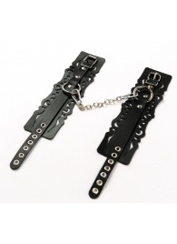 Узорчатые кожаные оковы с регулируемыми ремешками - Crazy Handmade - купить с доставкой в Салавате