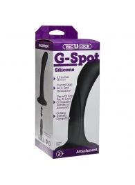 Черная изогнутая насадка Vac-U-Lock G-Spot - 16,5 см. - Doc Johnson - купить с доставкой в Салавате