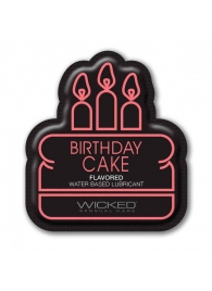 Лубрикант на водной основе со вкусом торта с кремом Wicked Aqua Birthday cake - 3 мл. - Wicked - купить с доставкой в Салавате