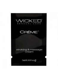 Крем для массажа и мастурбации Wicked Stroking and Massage Creme - 3 мл. - Wicked - купить с доставкой в Салавате