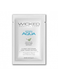 Легкий лубрикант на водной основе Wicked Simply AQUA - 3 мл. - Wicked - купить с доставкой в Салавате