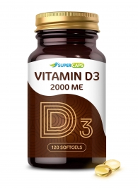 Пищевая добавка SuperCaps VITAMIN D3 2000 ME - 120 капсул - SuperCaps - купить с доставкой в Салавате