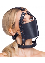 Черный намордник с кляпом-шаром Head Harness With A Gag - Orion - купить с доставкой в Салавате