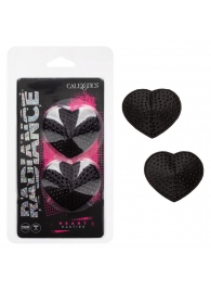 Черные пэстисы в форме сердечек Heart Pasties - California Exotic Novelties - купить с доставкой в Салавате