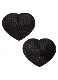 Черные пэстисы в форме сердечек Heart Pasties - California Exotic Novelties - купить с доставкой в Салавате