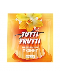 Пробник гель-смазки Tutti-frutti со вкусом ванильного пудинга - 4 гр. - Биоритм - купить с доставкой в Салавате