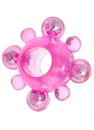 Эрекционное кольцо c бусинками - Toyfa Basic - в Салавате купить с доставкой