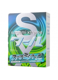 Презервативы Sagami Xtreme Mint с ароматом мяты - 3 шт. - Sagami - купить с доставкой в Салавате