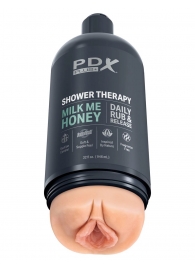 Телесный мастурбатор-вагина Shower Therapy Milk Me Honey - Pipedream - в Салавате купить с доставкой